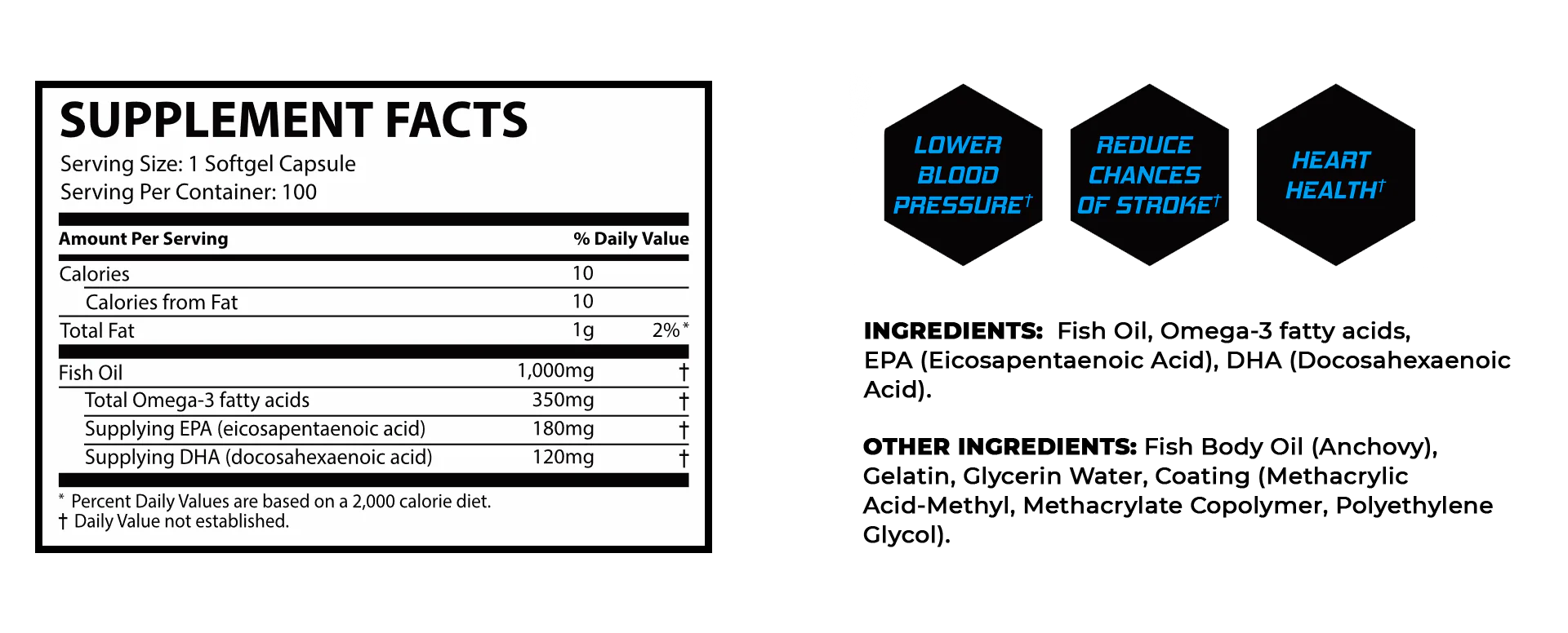 Muscle Rulz OMEGA-3 1000MG 100 Servings - Image 2