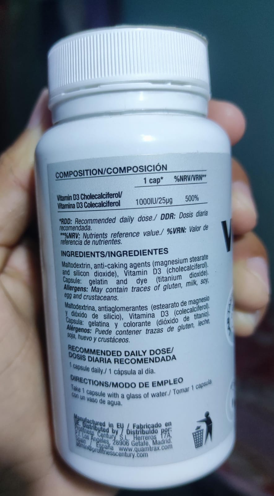 Quamtrax Vitamin D3 60 Tabs - Image 2