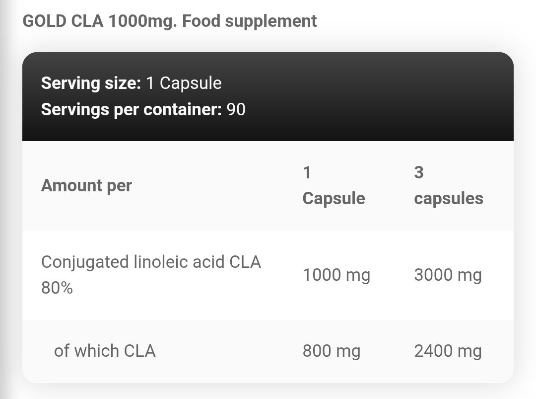 KL GOLD CLA 1000mg 90 capsules - Image 2