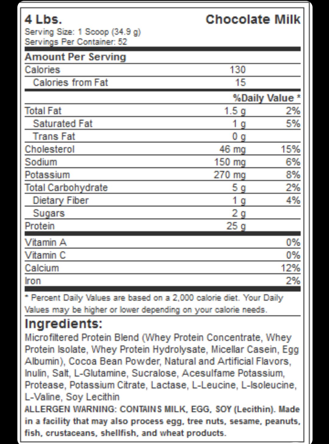 MusclePharm Combat Protein Powder 4lbs - Image 2