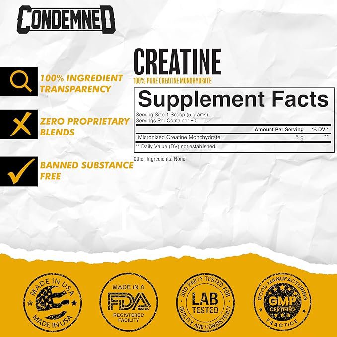 CONDEMNED CREATINE MONOHYDRATE 80 SERVINGS - Image 2