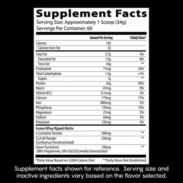 Insane Labz Insane Whey RIPPED (60 servings) - Image 2