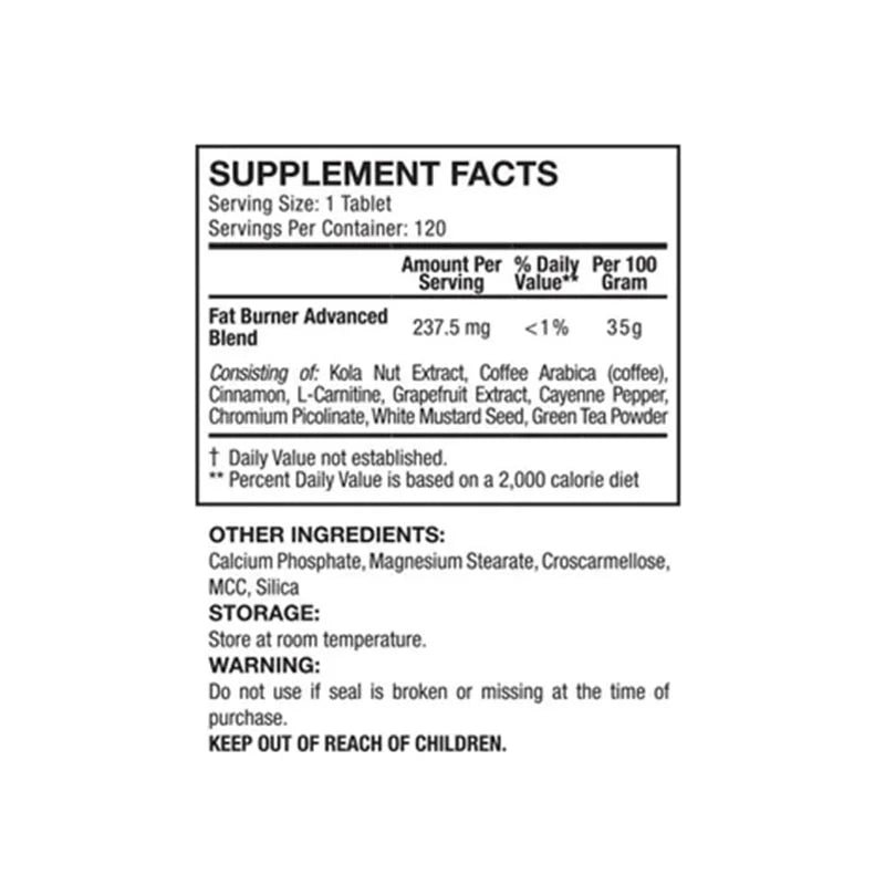 API Fat Burner Advanced 120 Tablets - Image 2