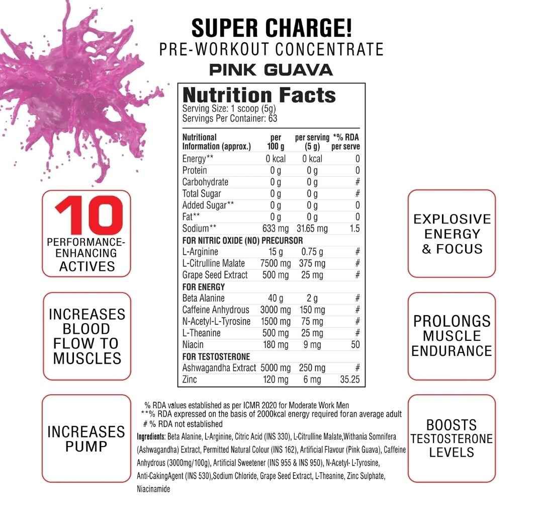 LABRADA SUPER CHARGE Pre-Workout 63 Servings (orange) - Image 2