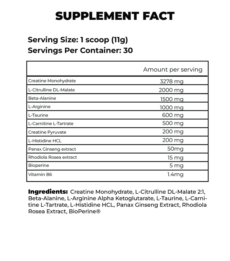 Galvanize FURY PUMP Pre-workout 30 Servings - Image 2
