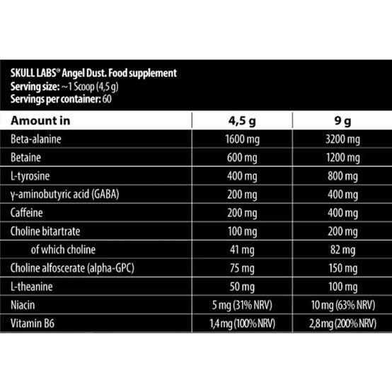 Skull Labs Angel Dust Preworkout 60 Servings - Image 2